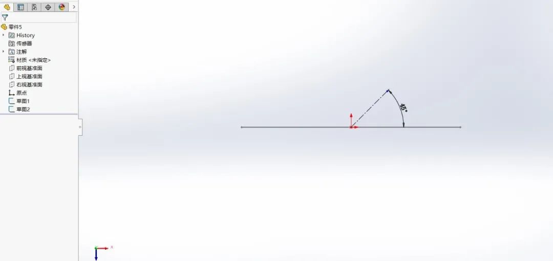 solidworks画圆弧切线